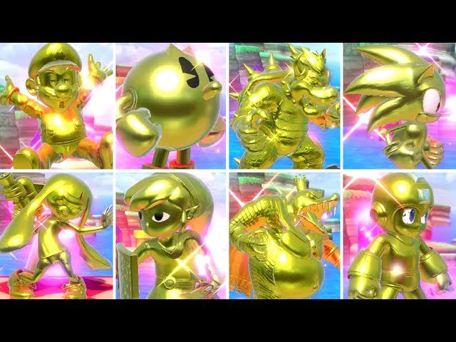 Super Smash Bros. Ultimate - All Characters With Gold Power-Ups