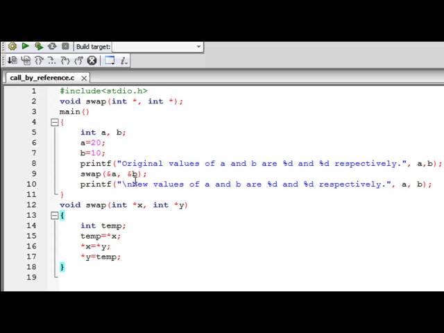 C Programming Tutorial - 49: Functions (Part-4) Call By Reference Method