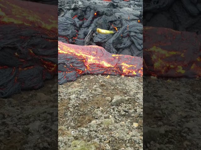 Banana thrown into Icelandic volcano lava. WILL IT SURVIVE?