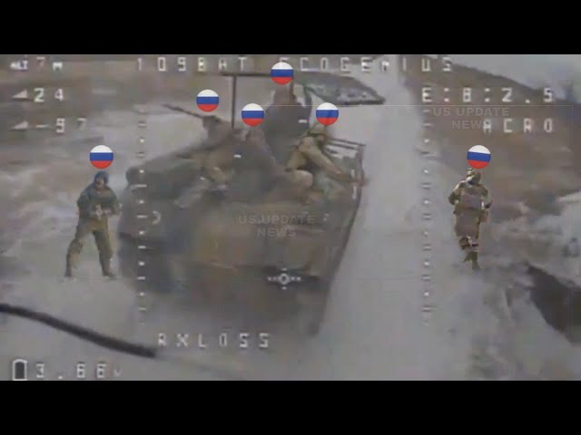 This is how it happened Ukrainian FPV drones Blow up 13 Russian soldiers and several tanks