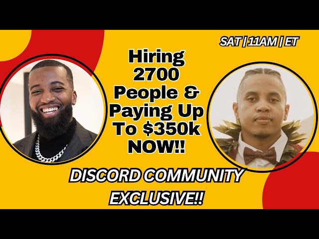 Hiring 2700 People & Paying Up To $300k NOW!