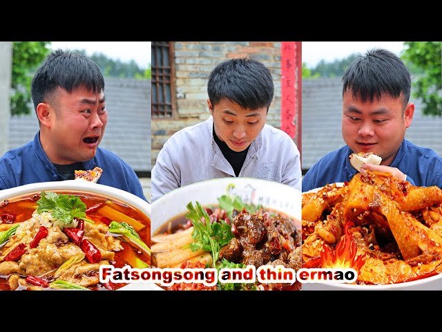 mukbang | What do you think of Ermao's oily and spicy peppers? | songsong and ermao