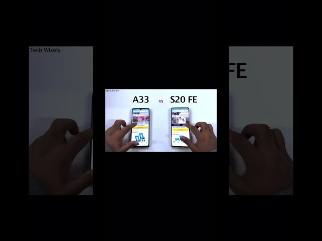 SAMSUNG A33 vs S20 FE #shorts #shortvideo #short #samsung #mobile #tech #android #iOS #trending #fyp