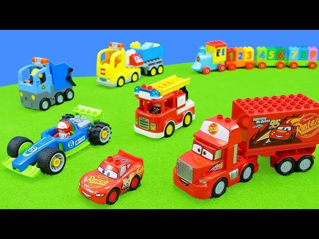 Lego Duplo: Sportwagen, Feuerwehrautos, Müllauto & Lastwagen | Spielzeug Unboxing für Kinder