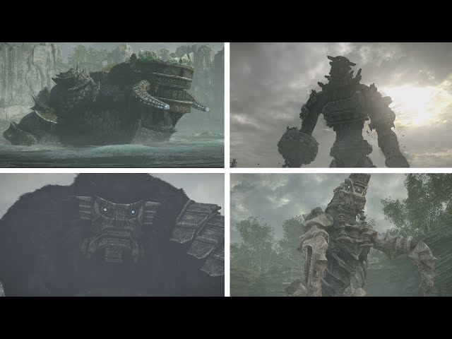 Shadow of the Colossus (PS4) - All Boss Fights / Bosses - Hard Time Attack