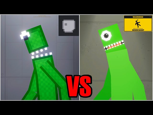Green Roblox Rainbow Friends People Playground vs Green Regular Human Workshop - Which is better ?