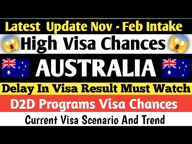 Latest Update Australia 🇦🇺 || Nov and Feb intake 2023-24 || High visa Chances 🎉 || Visa Trend