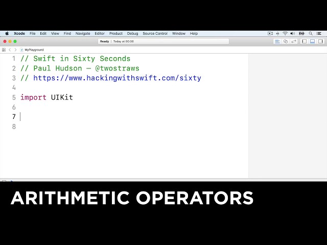 Arithmetic Operators – Swift in Sixty Seconds