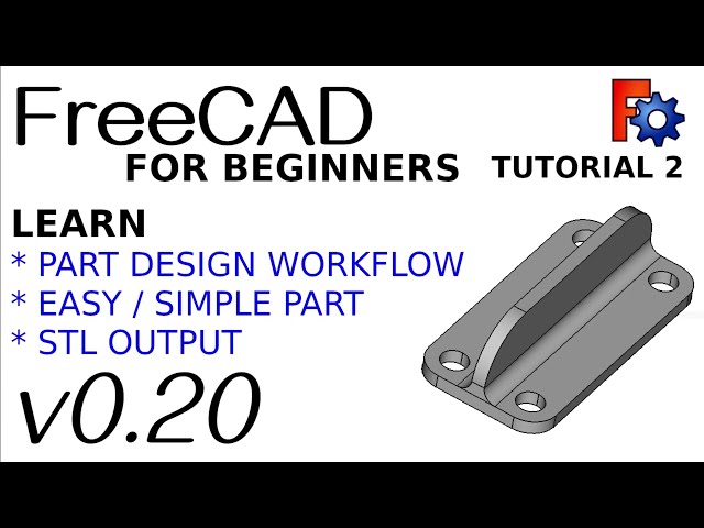 FreeCAD 0.20 For Beginners | 2 | Create a simple model and export to STL in Part Design