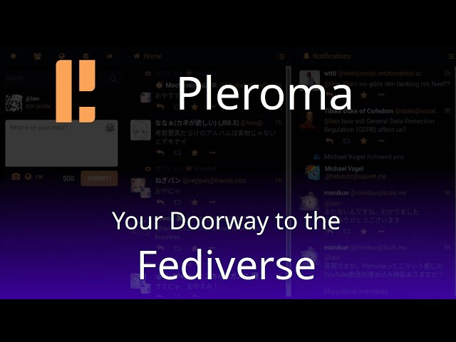 Pleroma - your doorway to the Fediverse.  Run along side Mastodon, Peertube, Pixelfed, and more.