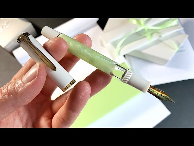 Pelikan M200 Pastel Green Fountain Pen Unboxing and Writing Sample