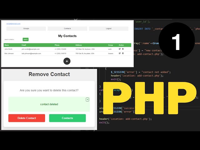 PHP Project Tutorial: Make Contact Book Project Using PHP And MySQL Database - Part 1