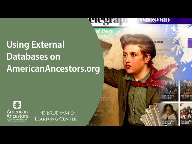 Using External Databases on American Ancestors.org: Even More Searchable Collections for Members!