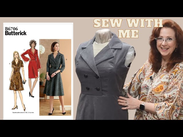 Sewing Butterick 6706 Kate Middleton style dress with side zipper