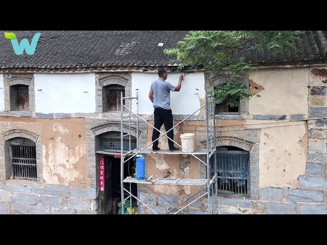 The man builds and renovates a house with stone in the countryside Part2 | WU Vlog