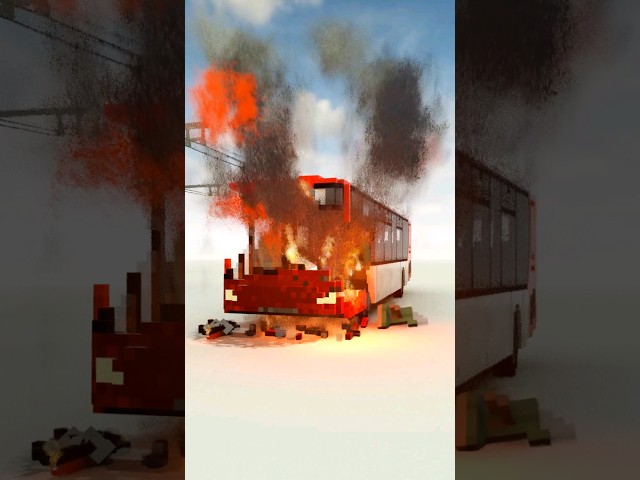 Fire vs Trolleybus #teardown