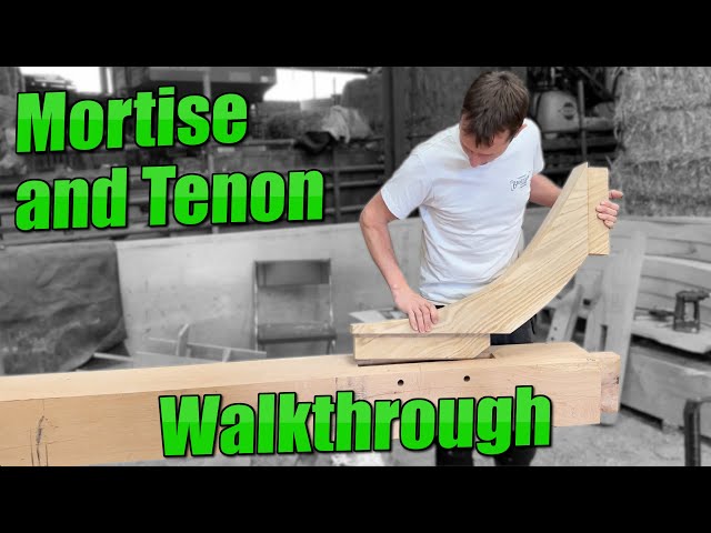 Mortise and Tenon Oak Post for Porch. Full Process Walkthrough