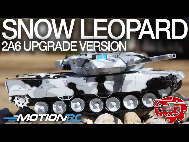 Heng Long German Leopard 2A6 Winter Camo Upgrade Edition 1/16 Scale Battle RC Tank | Motion RC