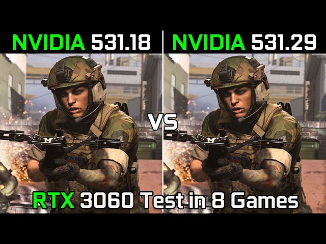 Nvidia Drivers (531.18 vs 531.29) RTX 3060 Test in 8 Games 2023
