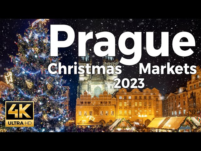 Prague Christmas Markets 2023, Czech Republic Walking Tour - With Captions