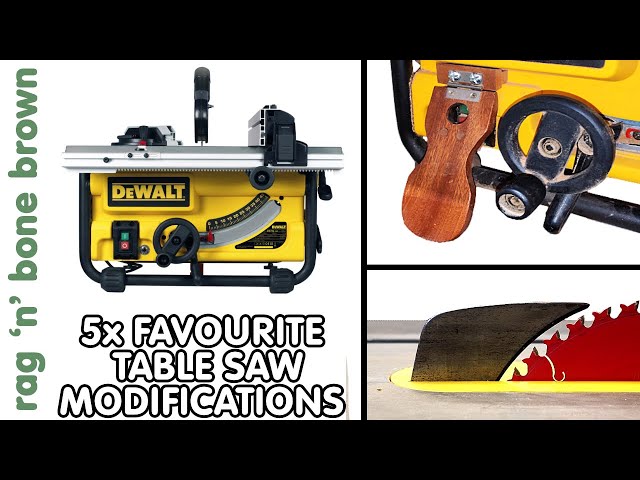 My 5x Favourite Tablesaw Modifications, Upgrades & Accessories - demonstrated on the DeWalt DW745