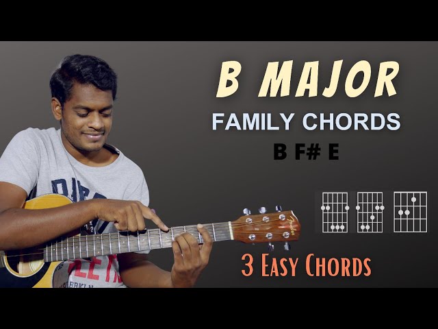 B Major Guitar Family Chords Pattern | Beginner Guitar Lesson