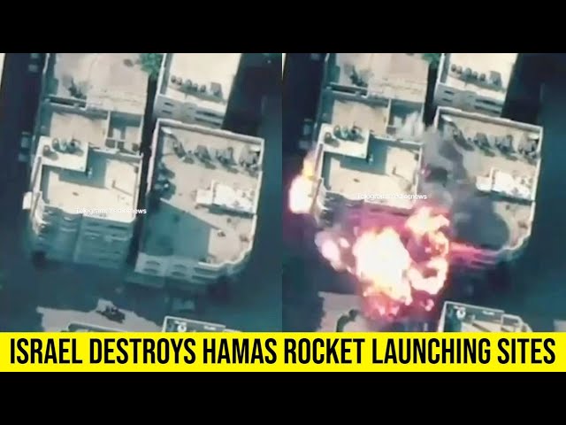 Israel destroys Hamas Rocket launching sites in Gaza, as ground invasion looms.