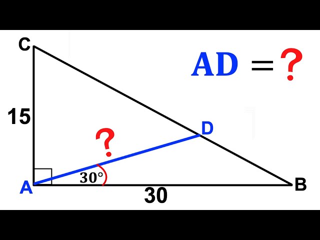 Olympiad Math | Calculate the length AD in the Triangle ABC | Important Geometry skills explained