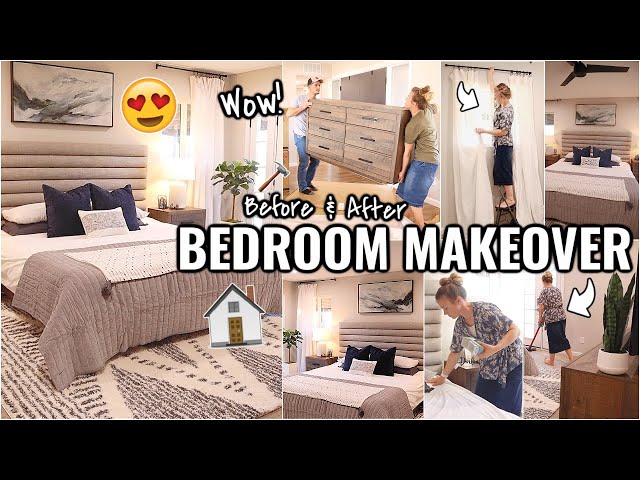 COMPLETE BEDROOM MAKEOVER!!😍 BEFORE AND AFTER OF OUR ARIZONA FIXER UPPER