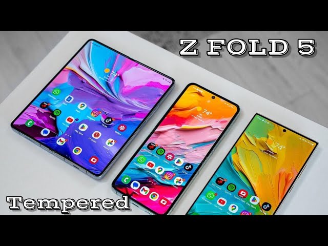 Live Apply Samsung Z Fold 5 -Power of fold -Perfectly Tempered Apply  process ❤️‍🔥#trending
