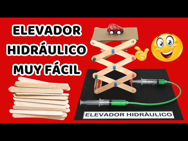 COMO HACER UN ELEVADOR HIDRÁULICO FÁCIL - PRINCIPIO DE PASCAL
