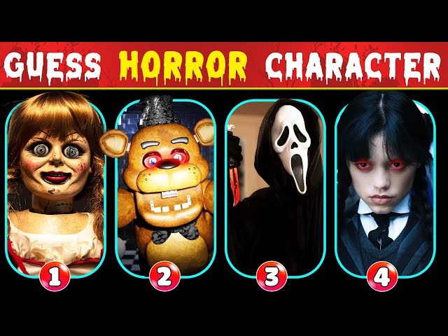 Guess the HORROR Movie Character by Jumpscare? FNAF, GhostFace, Wednesday, Michael Myers