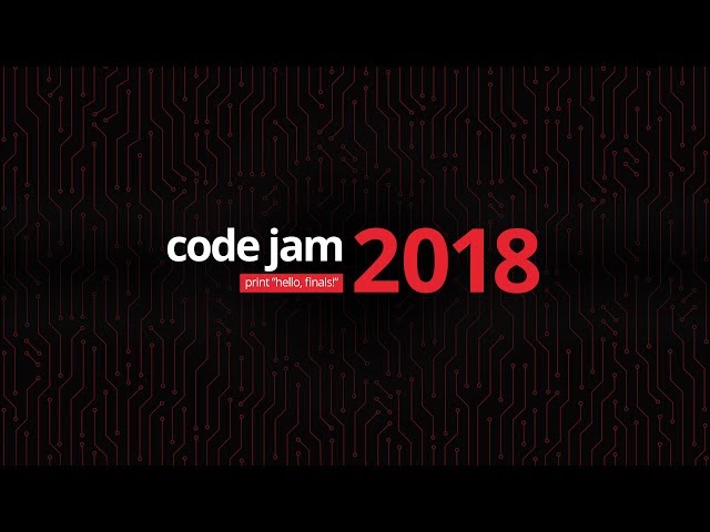 Code Jam 2018 Finals Livestream