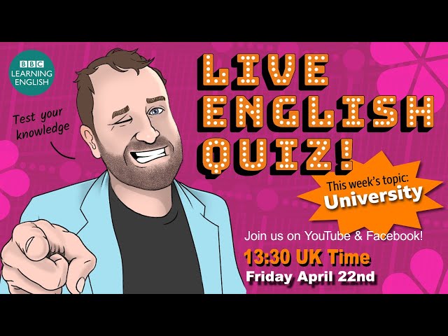Live English Quiz #59 - University