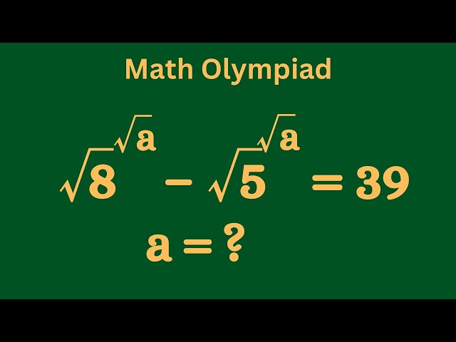 A Very Nice Math Olympiad Algebra Problem.