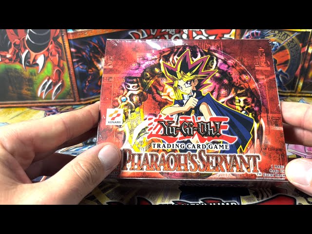 Yugioh 2002 Pharaoh's Servant 1st Edition HOBBY Booster Box Opening!! Hunting for Jinzo!!