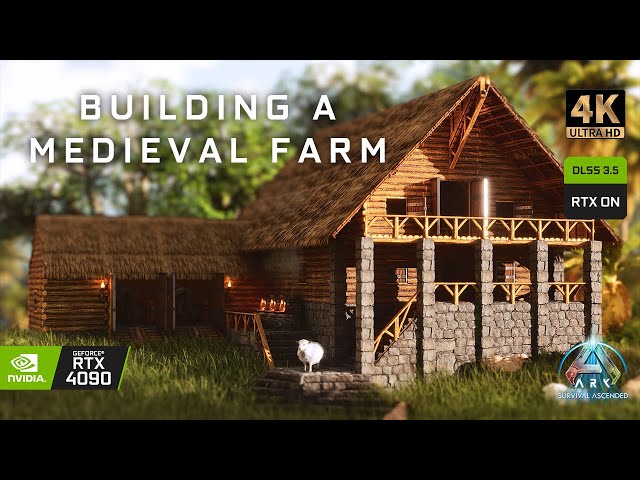 ARK: Survival Ascended | Medieval Farm Showcase & Tutorial [4K60]