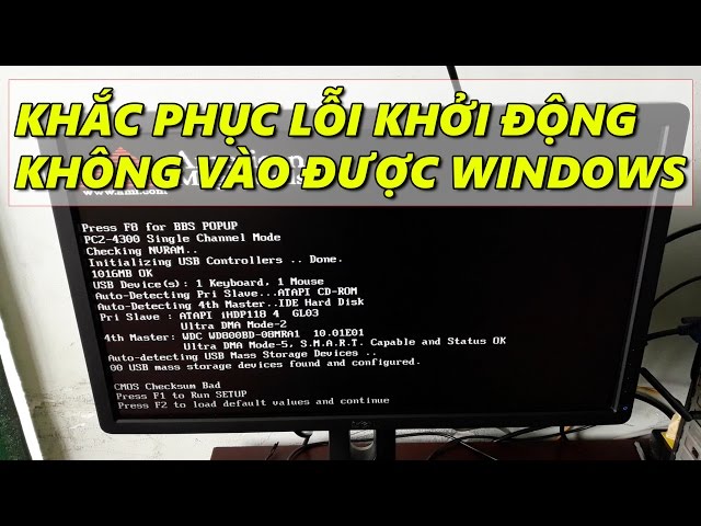 KHẮC PHỤC LỖI KHỞI ĐỘNG MÁY TÍNH KHÔNG VÀO ĐƯỢC WINDOWS - Chu Đặng Phú - Phu's Vlog