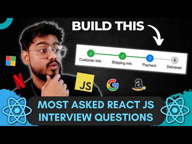 React JS Interview Questions ( Stepper ) - Frontend Machine Coding Interview Experience