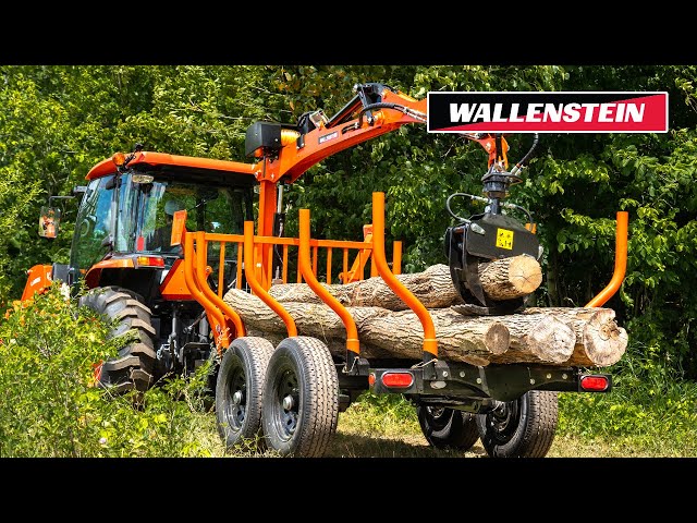 Watch the Wallenstein LXT115 Log Loader Trailer in Action