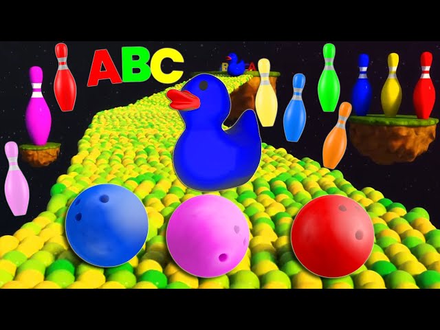 ABC Song Bowling Ball Kinetic Sand Fun For Kids. Toys Colors Shapes 3D Education Now I Know my ABCs