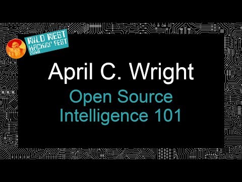 Open Source Intelligence 101