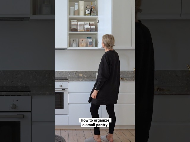 👀How to organize a small pantry #kitchenorganization #pantryorganization #ikeakitchen #scandinavian
