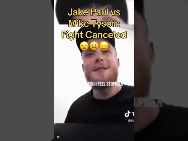 "Fight Cancelled: Jake Paul vs. Mike Tyson Match Off! 🥊❌ #JakePaul #MikeTyson #boxingdrama