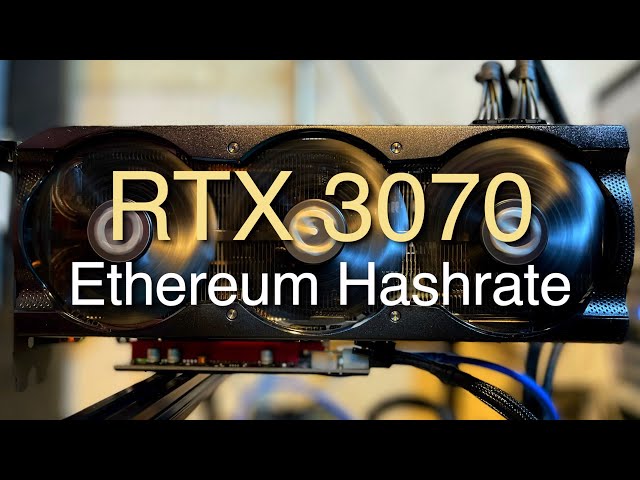 RTX 3070 63 MH/s Ethereum Hashrate