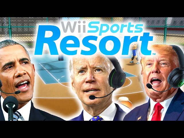 US Presidents Play Wii Sports Resort Basketball 3