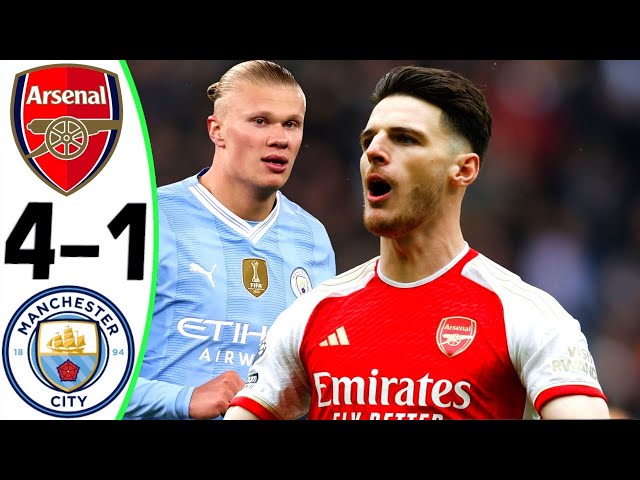 Arsenal vs Manchester City 4-1 - All Goals and Highlights - 2024 🔥 RICE