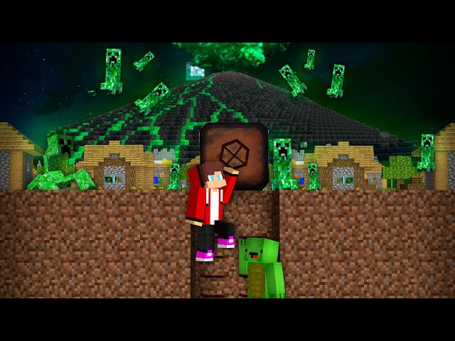 EPIC CREEPER VOLCANO vs Doomsday Bunker In Minecraft - Maizen JJ and Mikey challenge