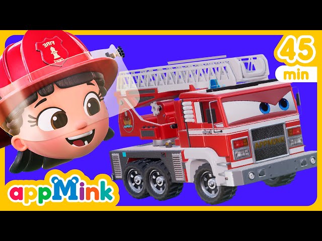 🚒🎶 Fire Truck Song🚨 Fireside Melodies and Adventures! 🌟🔥 #appmink #nurseryrhymes #kidssong