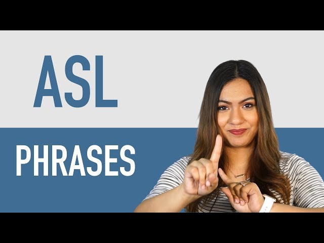 20+ Basic Sign Language Phrases for Beginners | ASL